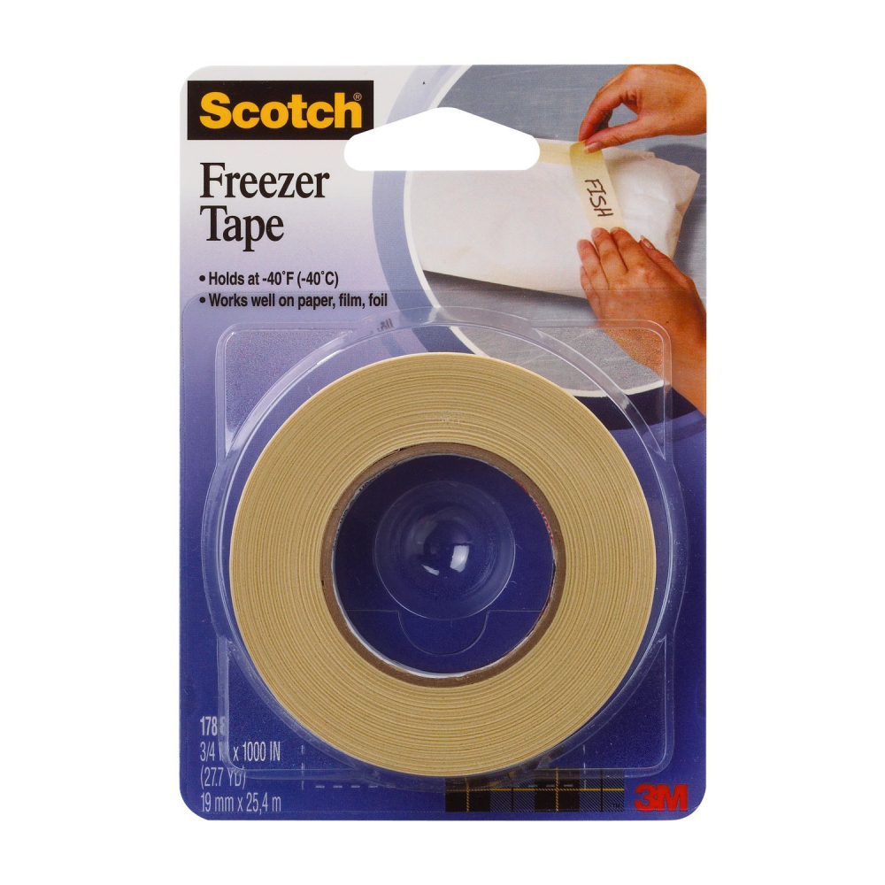 3M Scotch 178 Freezer Tape Adhesive Tight Seal 3/4 Inch W x 1000 Inches