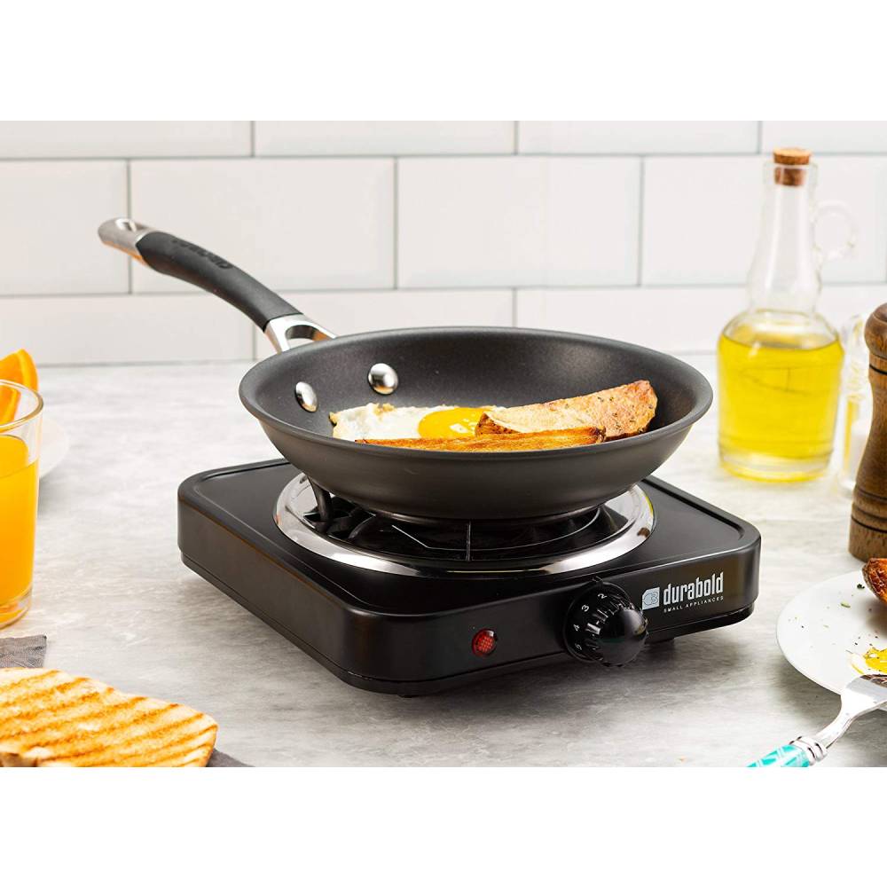 Single Electric Burner 1000W Portable Hot Plate CastIron 7 Inch 110