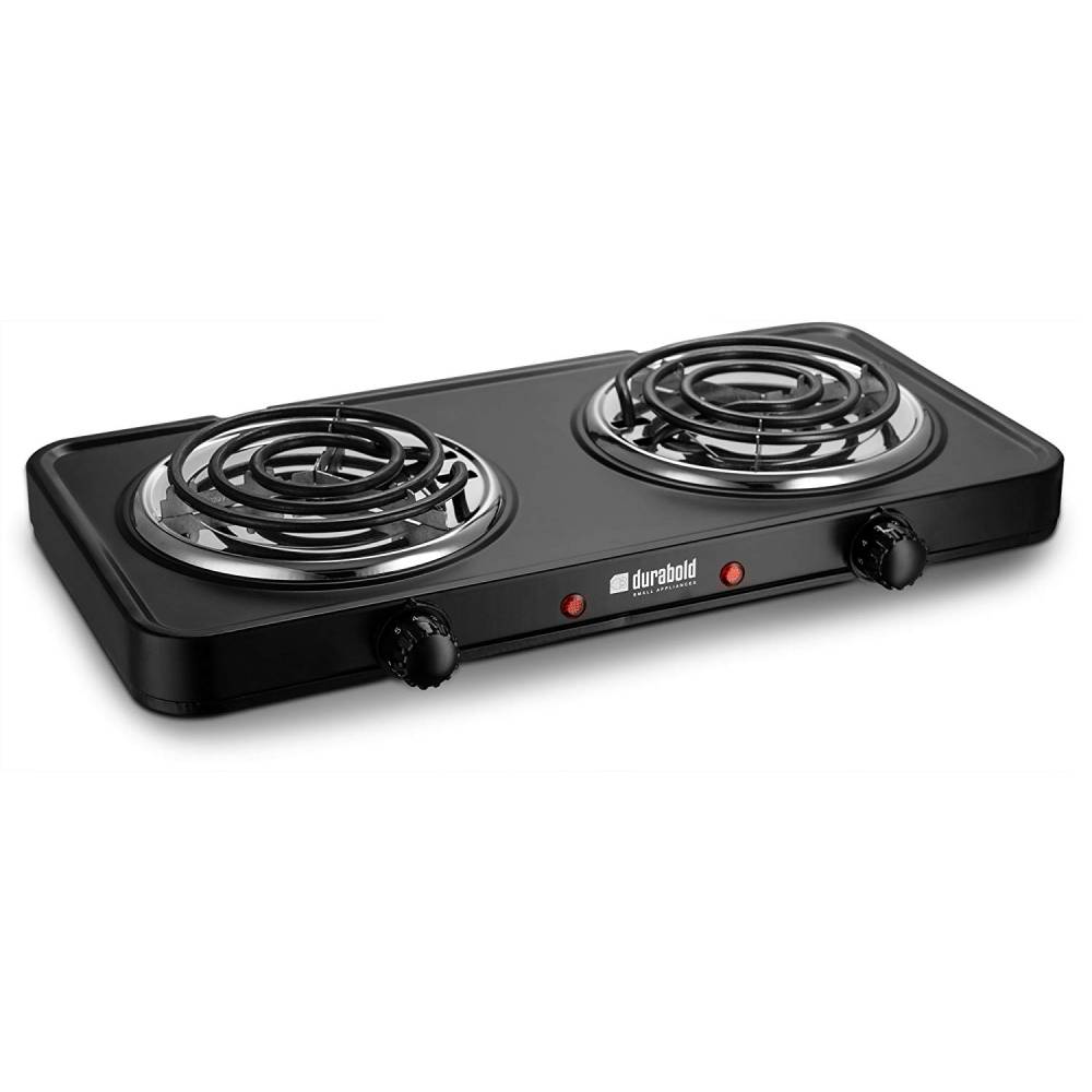 Electric Double Burner Countertop Hot Plate 1000w 700w Portable