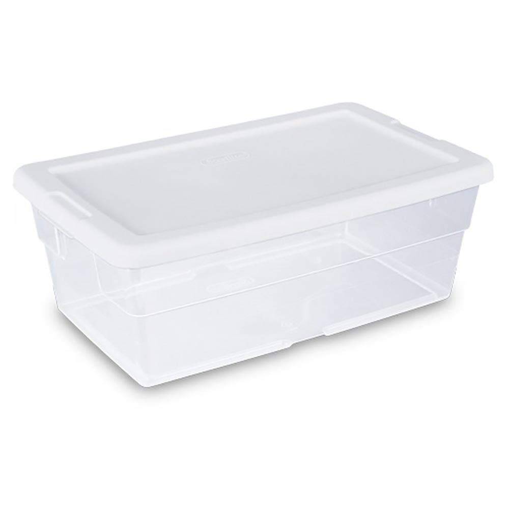 Sterilite 1642 - 6 Qt. Storage Box White 16428012