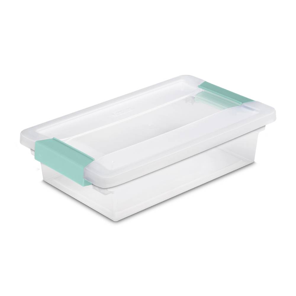 Sterilite 2.75 in. H x 6.625 in. W x 11 in. D Stackable Clip Storage Box