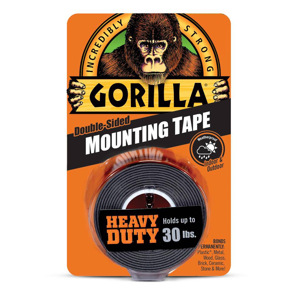 Gorilla Mounting Tape Heavy Duty Double Sided Adhesive Up To 30lb 1x60 In Black Ebay