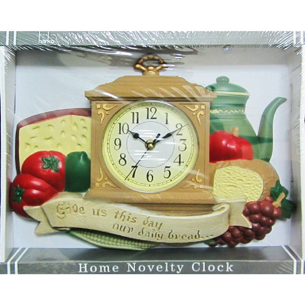 Wall Clock Kitchen Dining Daily Bread Design Analog Harko 767 Home