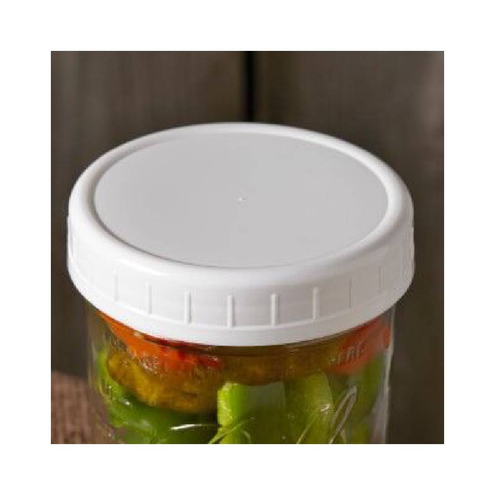 Ball Wide Mouth Plastic Caps Lids White Reusable For Glass Preserve Jars 8 Count 14400370106 Ebay