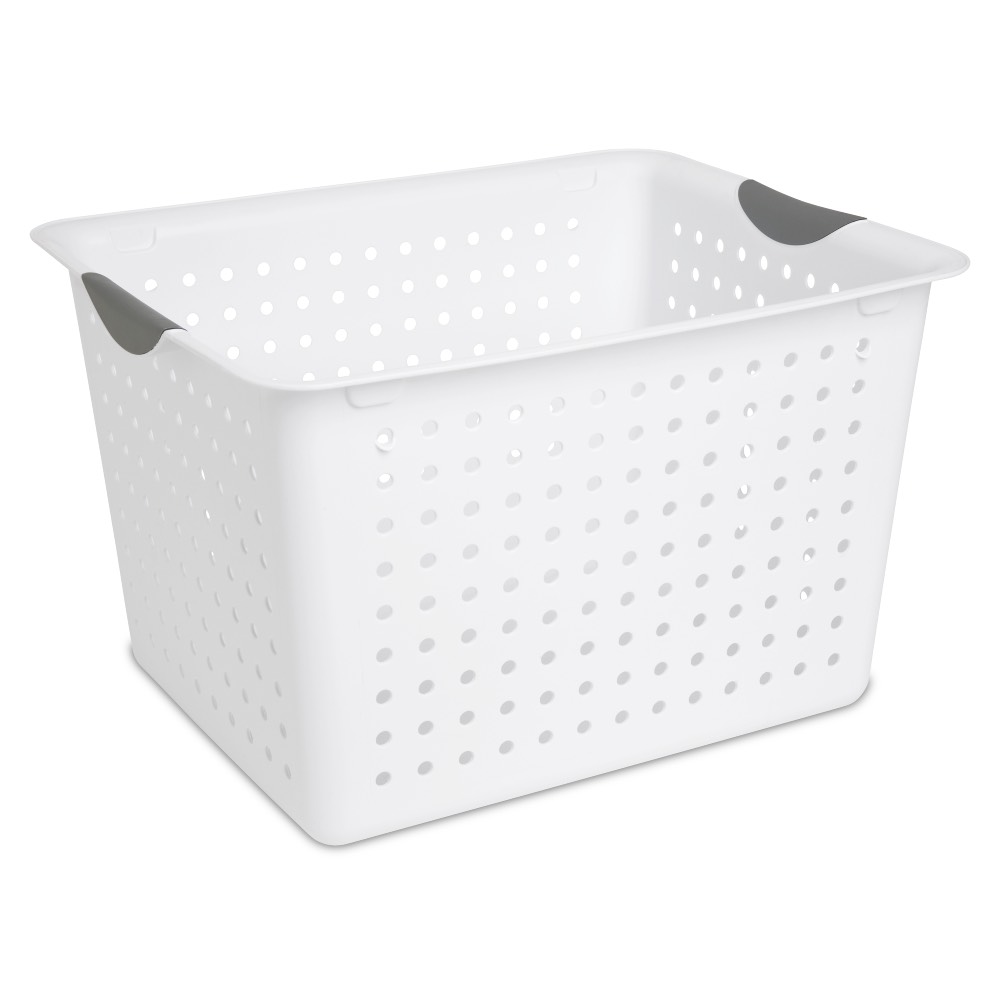 Sterilite Deep Ultra Basket 1628 Large Storage Bin With Handles And
