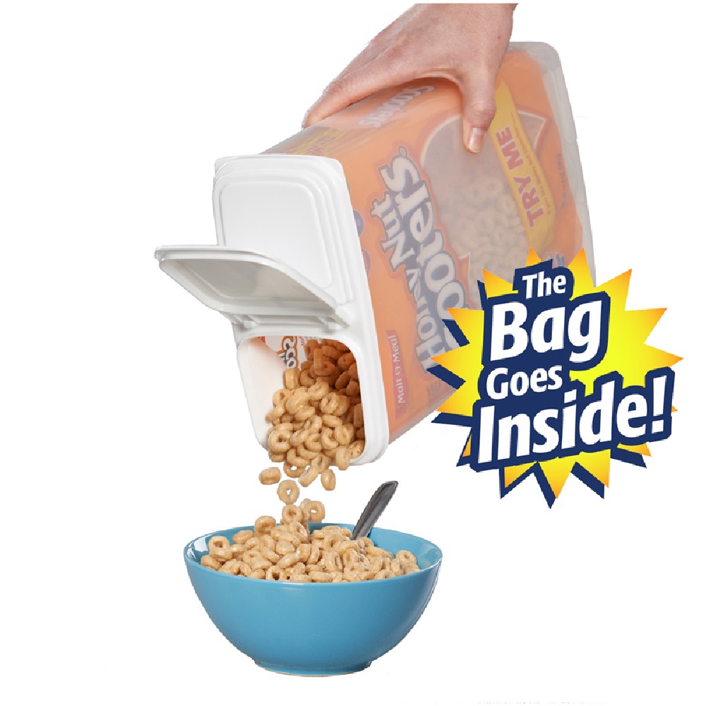 Cereal Dispenser 4 Quart Buddeez Storage Container Flip Top BagIn Grip, 6Pack eBay