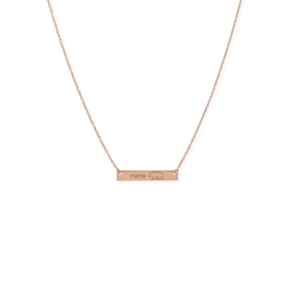 mama necklace rose gold