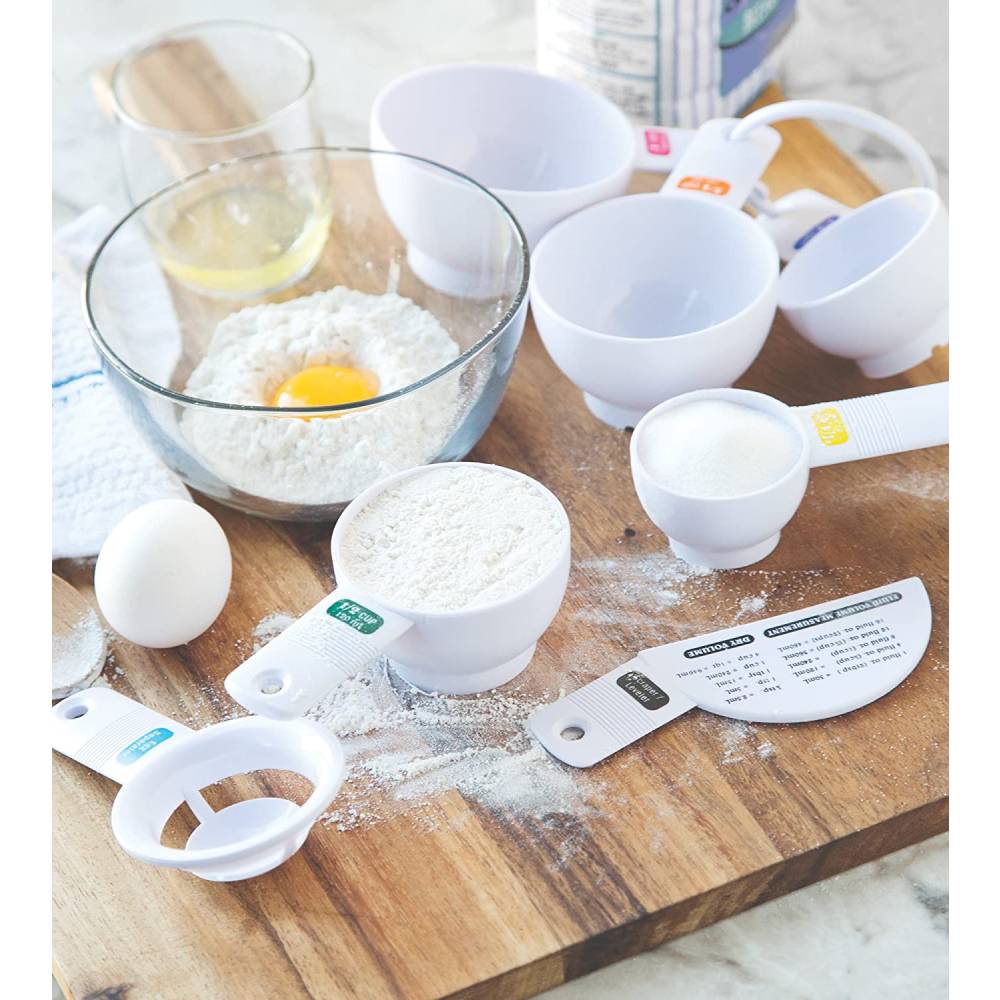 Measuring Cup Set With Egg Separator and Leveler 7pc Plastic 4827 Fox