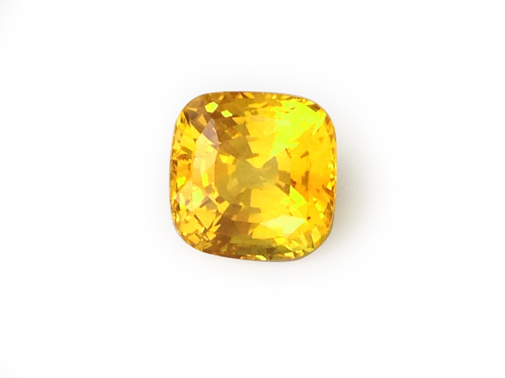 Natural Cushion shape 17.48 carat Yellow Sapphire AGL Certified